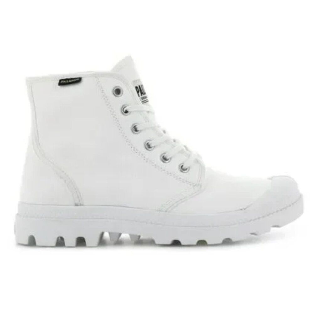 Palladium White Chunky Lug Sole Y2K High Top Vegan Combat Boots Sneakers Shoes - Picture 5 of 16